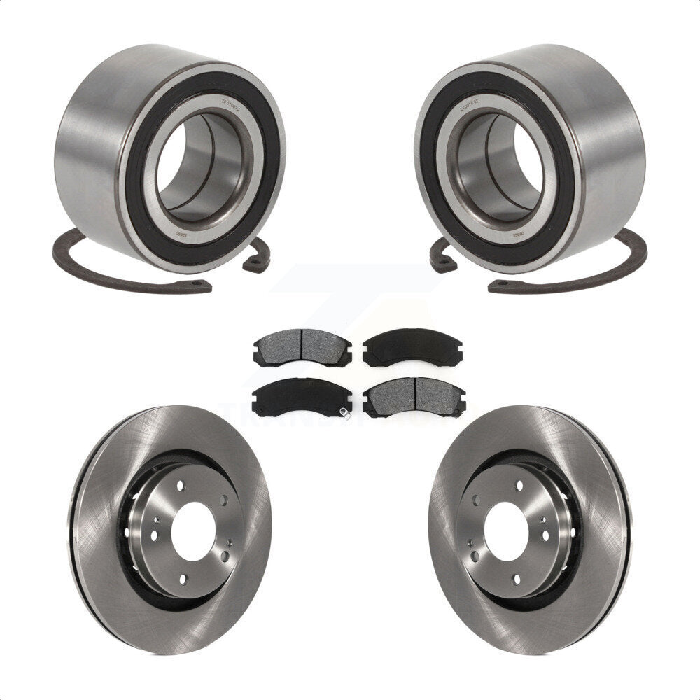 Wheel Bearing Disc Brake Rotor Pads Front Kit For 2005-2006 Mitsubishi Outlander