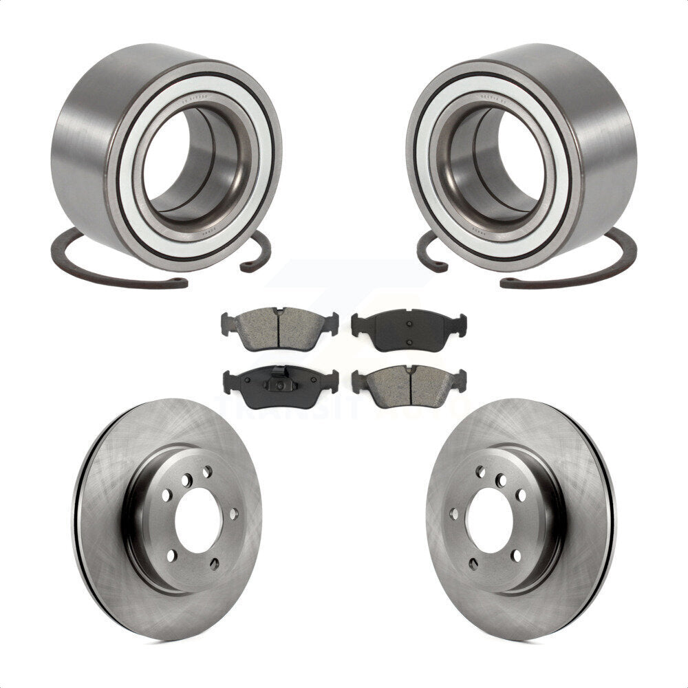 Wheel Bearing Disc Brake Rotors And Pads Front Kit For 2001-2005 BMW 325i 325xi