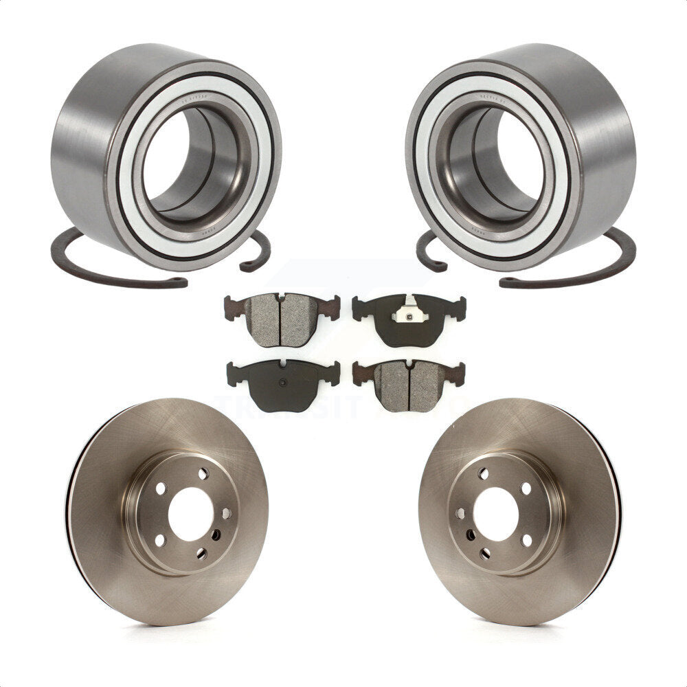 Wheel Bearing Disc Brake Rotors And Pads Front Kit For 2000 BMW X5 To 04 00