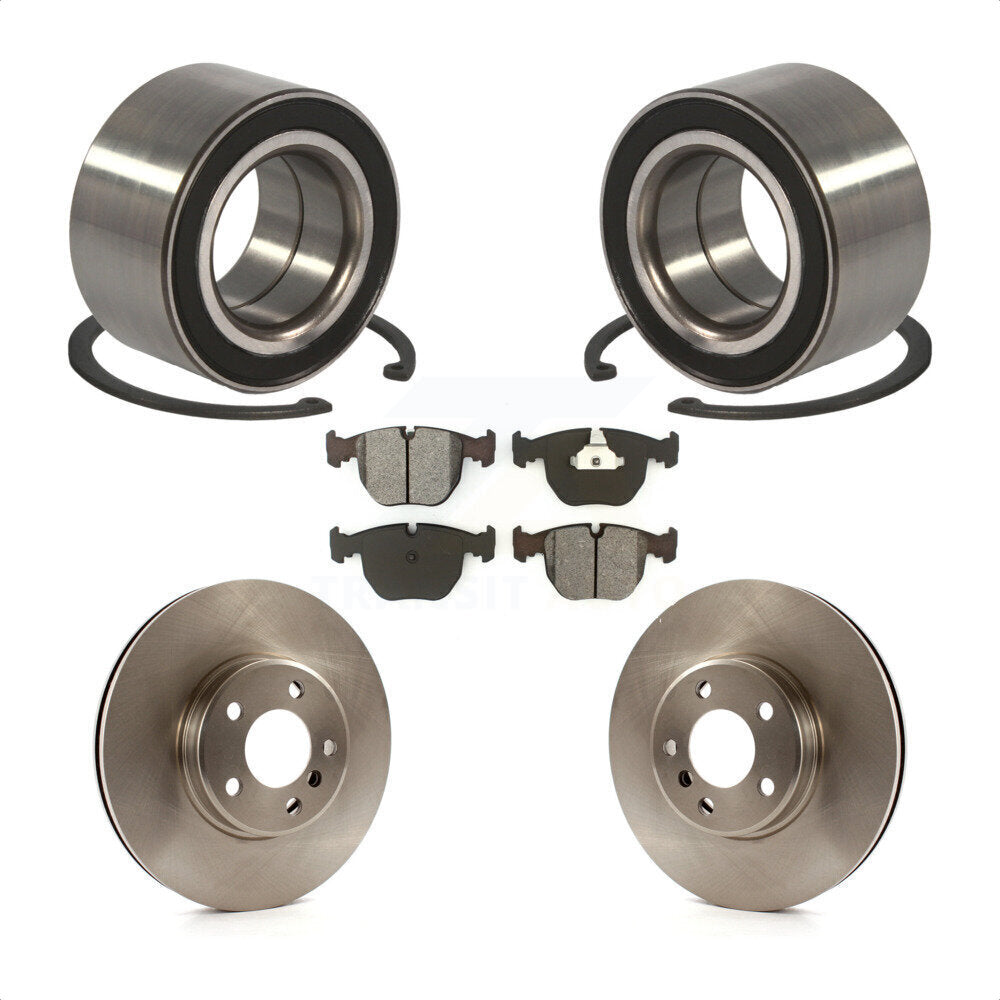Wheel Bearing Disc Brake Rotors And Semi-Metallic Pads Front Kit For BMW X5