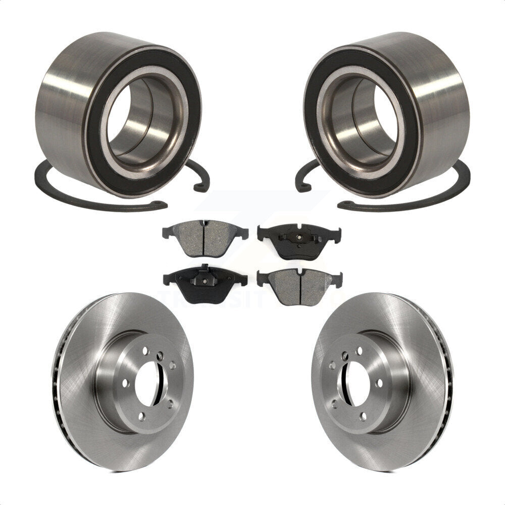 Wheel Bearing Brake Rotor And Pad Front Kit For BMW 530xi 528i xDrive 535i 535xi
