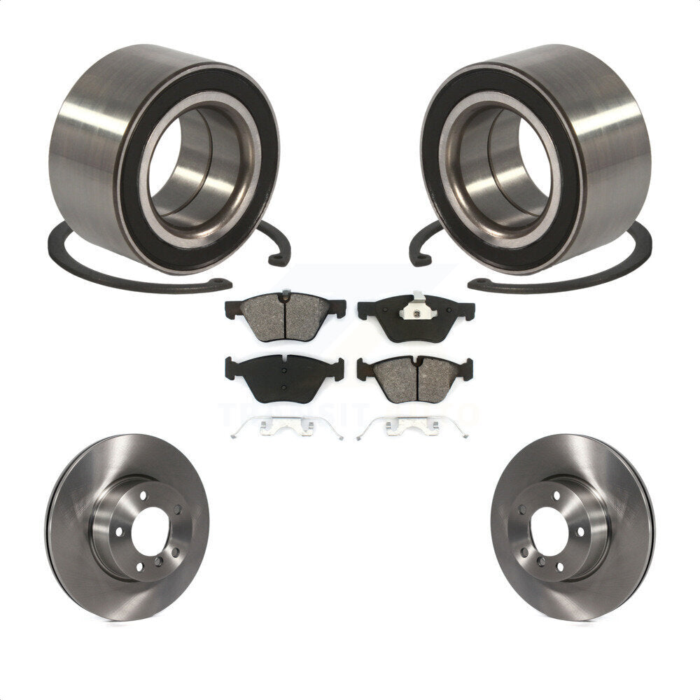 Wheel Bearing Disc Brake Rotors And Semi-Metallic Pads Front Kit For BMW 328xi