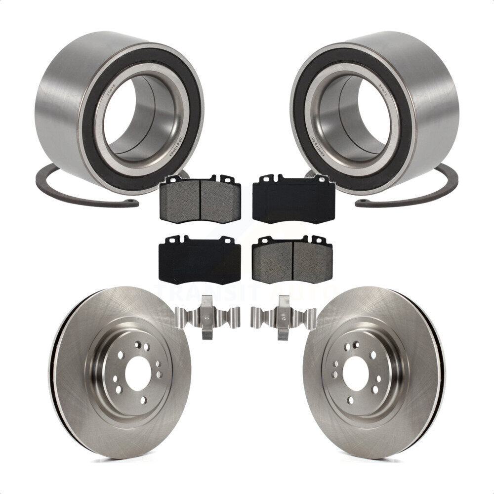 Wheel Bearing Brake Rotor & Pad Front Kit For Mercedes-Benz ML500 ML430 ML55 AMG