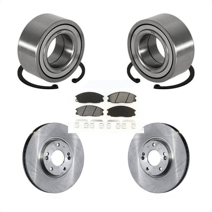 Wheel Bearing Disc Brake Rotors And Pads Front Kit For 2004-2006 Kia Amanti
