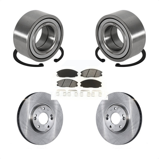 Wheel Bearing Disc Brake Rotors And Pads Front Kit For 2004-2006 Kia Amanti