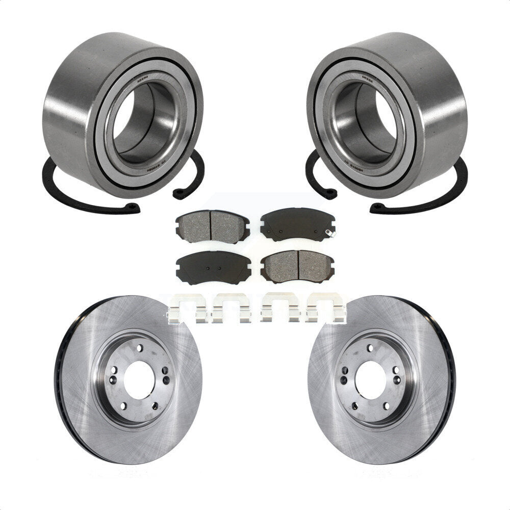 Wheel Bearing Disc Brake Rotors And Pads Front Kit For Hyundai Azera Kia Amanti