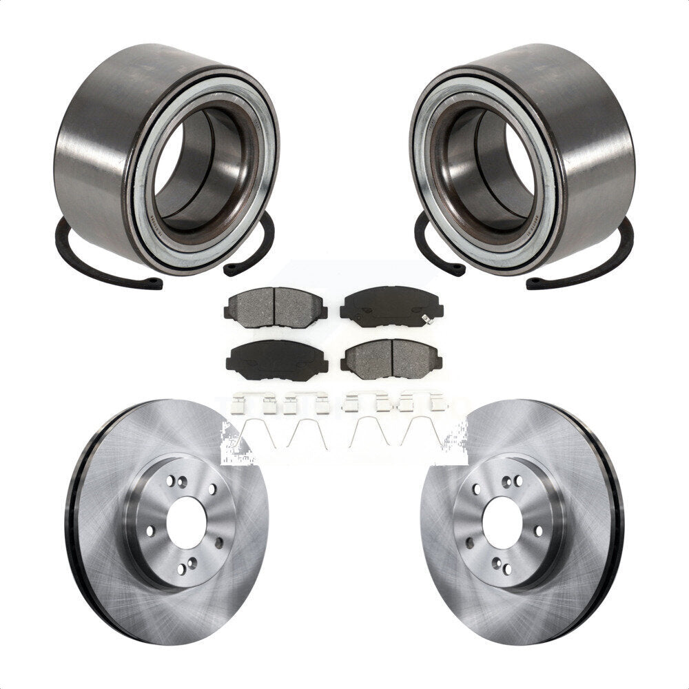 Wheel Bearing Disc Brake Rotors And Pads Front Kit For 2005-2008 Honda Pilot