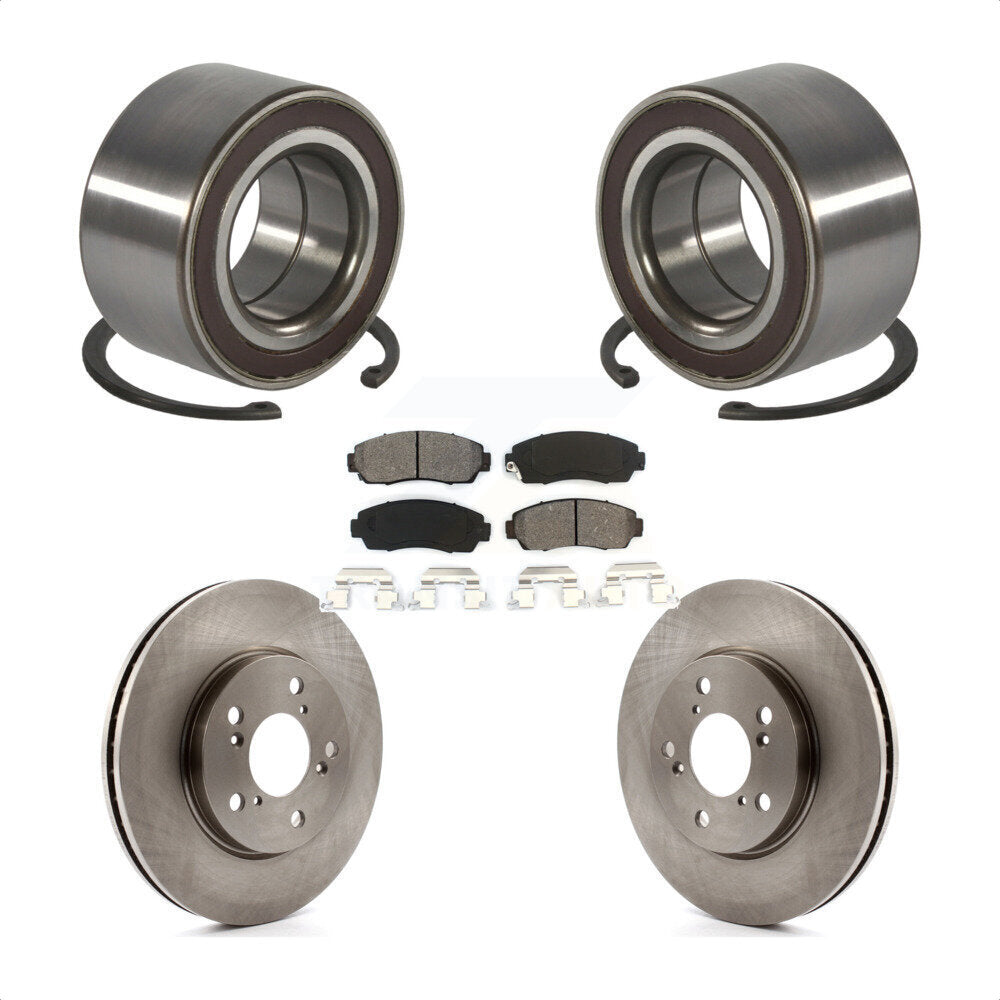 Wheel Bearing Disc Brake Rotors And Pads Front Kit For 2005-2010 Honda Odyssey