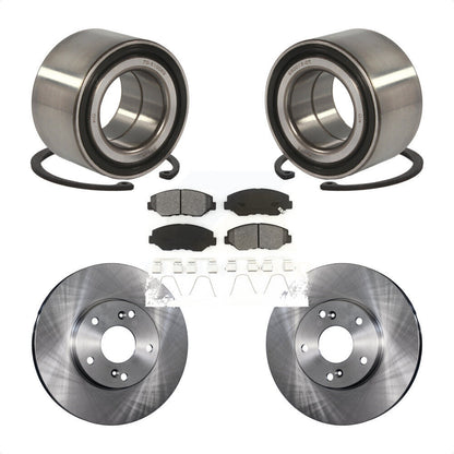 Wheel Bearing Disc Brake Rotors And Semi-Metallic Pads Front Kit For Honda Civic