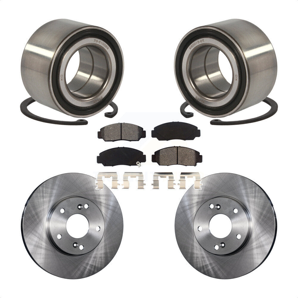 Wheel Bearing Brake Rotor & Pad Front Kit For 2006-2010 Honda Civic GX with 1.8L