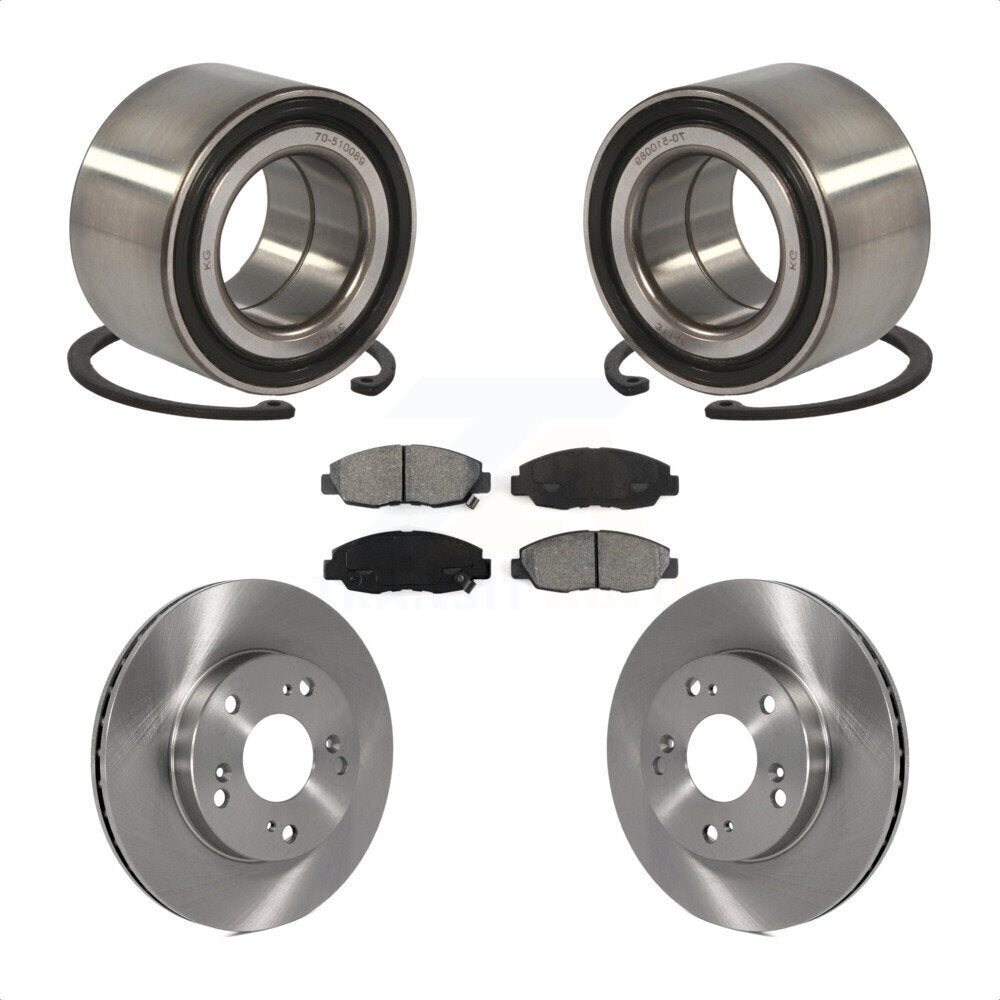 Wheel Bearing Disc Brake Rotors And Semi-Metallic Pads Front Kit For Honda Civic