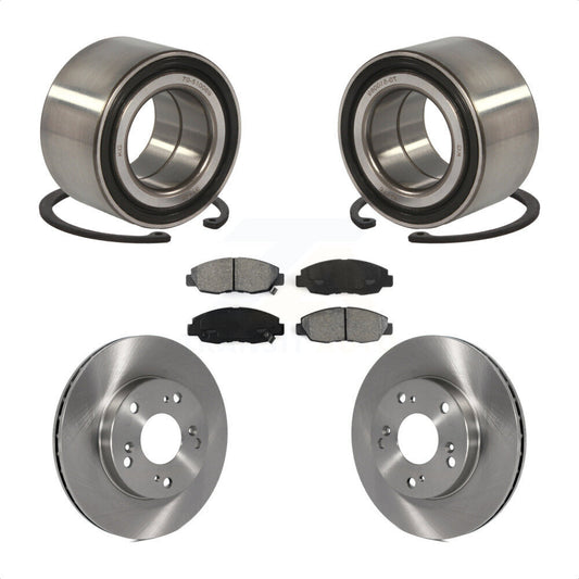 Wheel Bearing Disc Brake Rotors And Semi-Metallic Pads Front Kit For Honda Civic