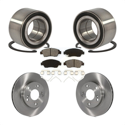 Wheel Bearing Disc Brake Rotors And Semi-Metallic Pads Front Kit For Honda Civic