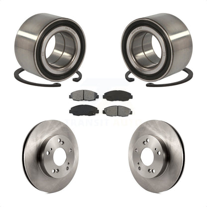 Wheel Bearing Disc Brake Rotors And Semi-Metallic Pads Front Kit For Honda Civic