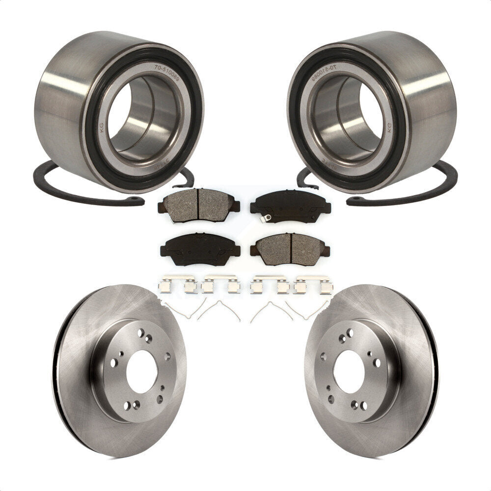 Wheel Bearing Disc Brake Rotors And Pads Front Kit For Honda Civic Acura ILX