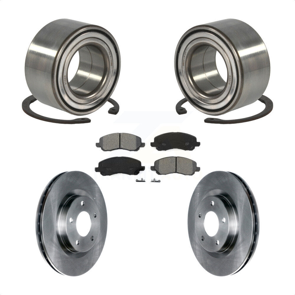 Wheel Bearing Brake Rotor Pad Front Kit For Mitsubishi Jeep Outlander RVR Lancer