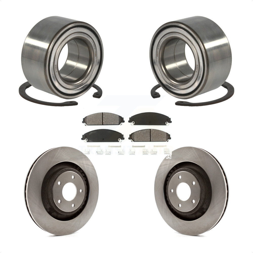 Wheel Bearing Disc Brake Rotor & Pad Front Kit For 2008-2009 Dodge Caliber SRT-4