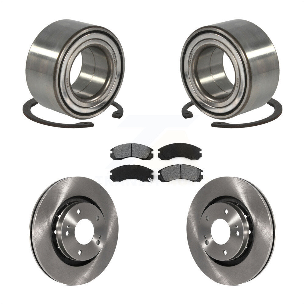 Wheel Bearing Brake Rotor And Pad Front Kit For Mitsubishi Outlander PHEV Lancer