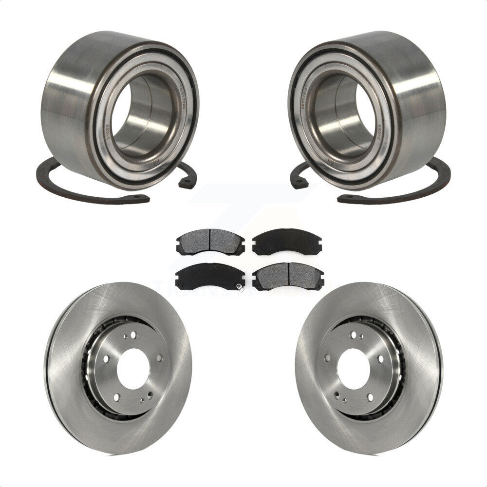 Wheel Bearing Brake Rotor Pads Front Kit For Mitsubishi Lancer Ralliart with AWD