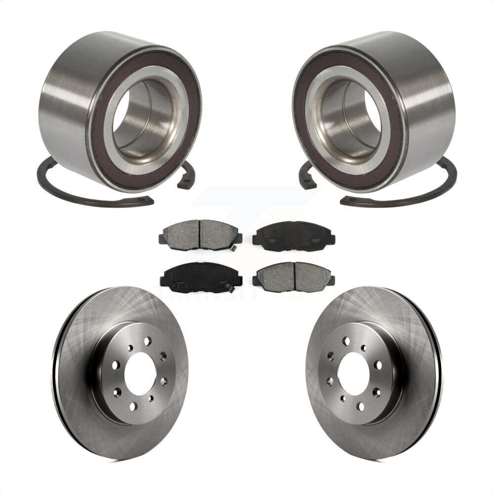 Wheel Bearing Disc Brake Rotor And Semi-Metallic Pad Front Kit For Honda Insight