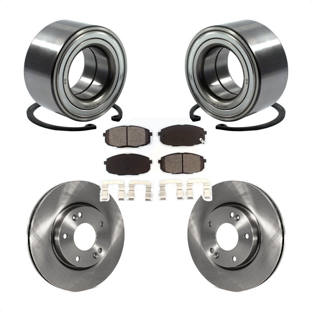 Wheel Bearing Disc Brake Rotors And Pads Front Kit For Hyundai Elantra