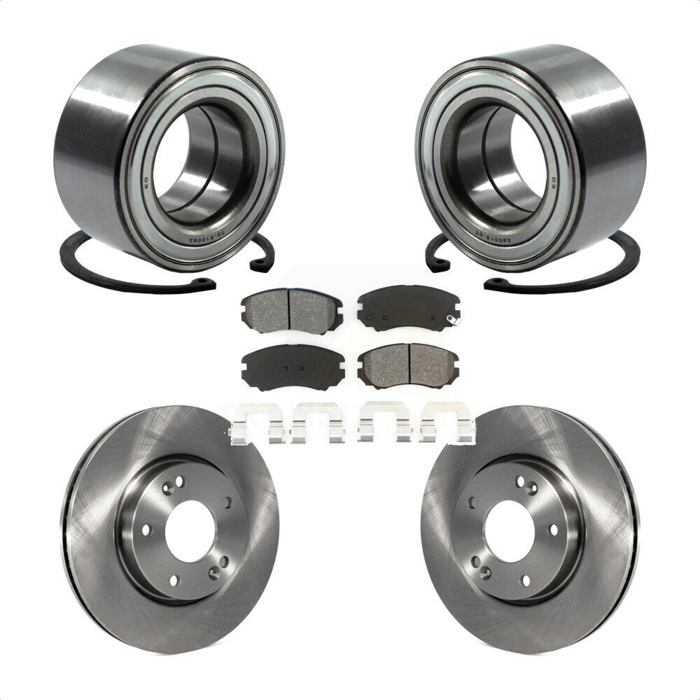 Wheel Bearing Disc Brake Rotors And Pads Front Kit For 2012-2013 Kia Soul