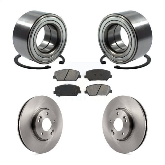 Wheel Bearing Brake Rotor Pads Front Kit For 13-15 Hyundai Veloster Turbocharged