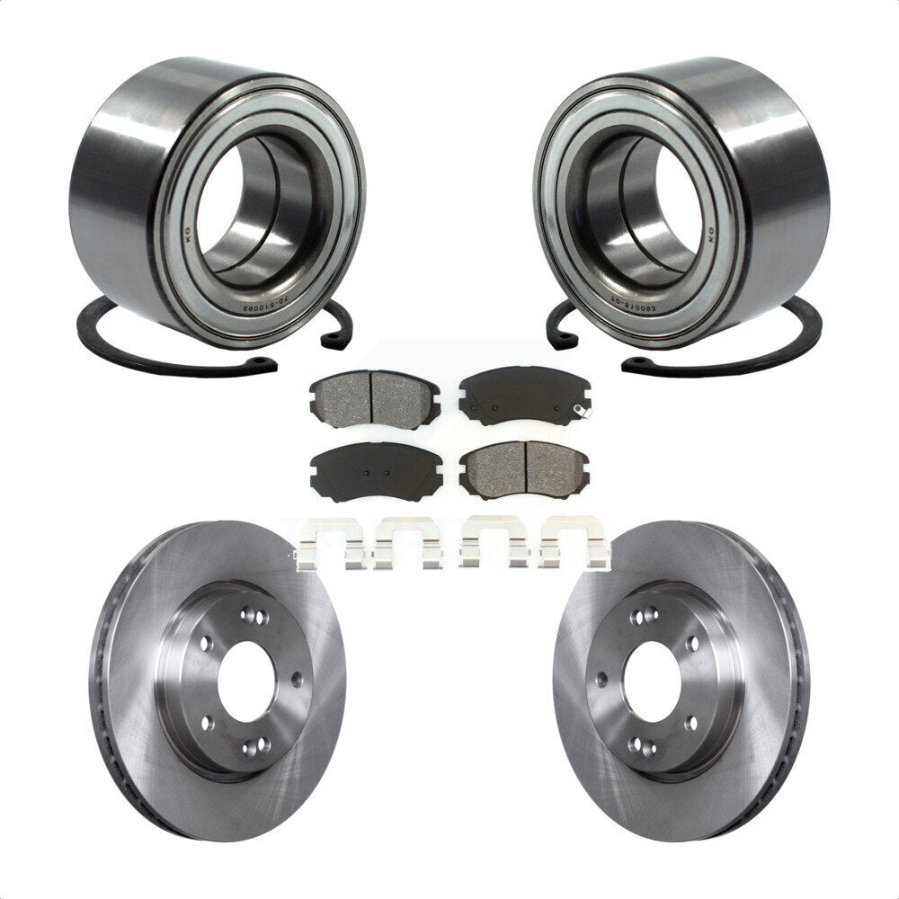 Wheel Bearing Disc Brake Rotors And Pads Front Kit For Hyundai Elantra