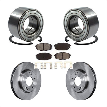 Wheel Bearing Disc Brake Rotors And Pads Front Kit For Kia Forte Koup Forte5