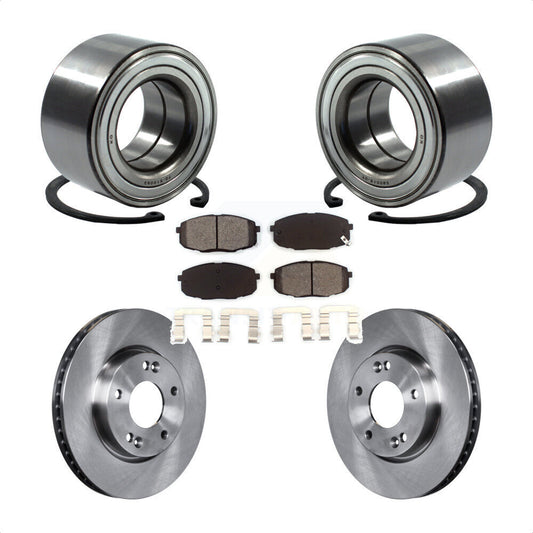 Wheel Bearing Disc Brake Rotors And Pads Front Kit For Kia Forte Koup Forte5