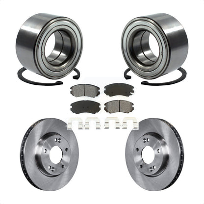 Wheel Bearing Disc Brake Rotors And Pads Front Kit For 2010-2011 Kia Soul 2.0L