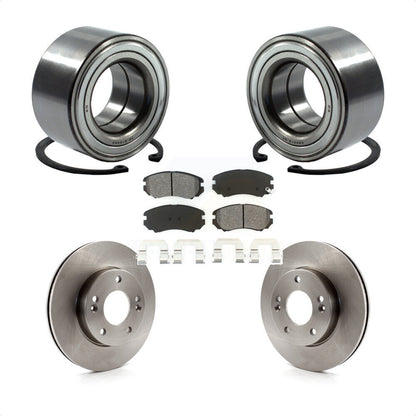 Wheel Bearing Disc Brake Rotors And Pads Front Kit For 2010-2011 Kia Soul 1.6L