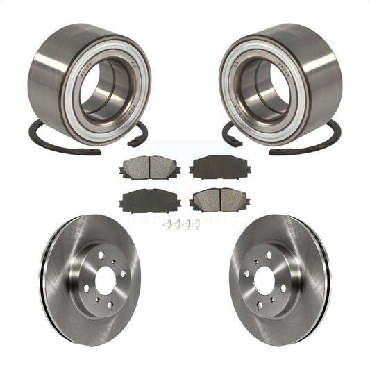 Wheel Bearing Disc Brake Rotor & Pad Front Kit For Toyota Yaris Prius C Scion iQ
