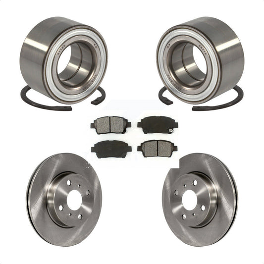 Wheel Bearing Disc Brake Rotors And Semi-Metallic Pads Front Kit For Scion iQ