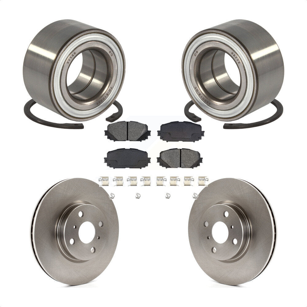 Wheel Bearing Disc Brake Rotor And Semi-Metallic Pads Front Kit For Toyota Yaris