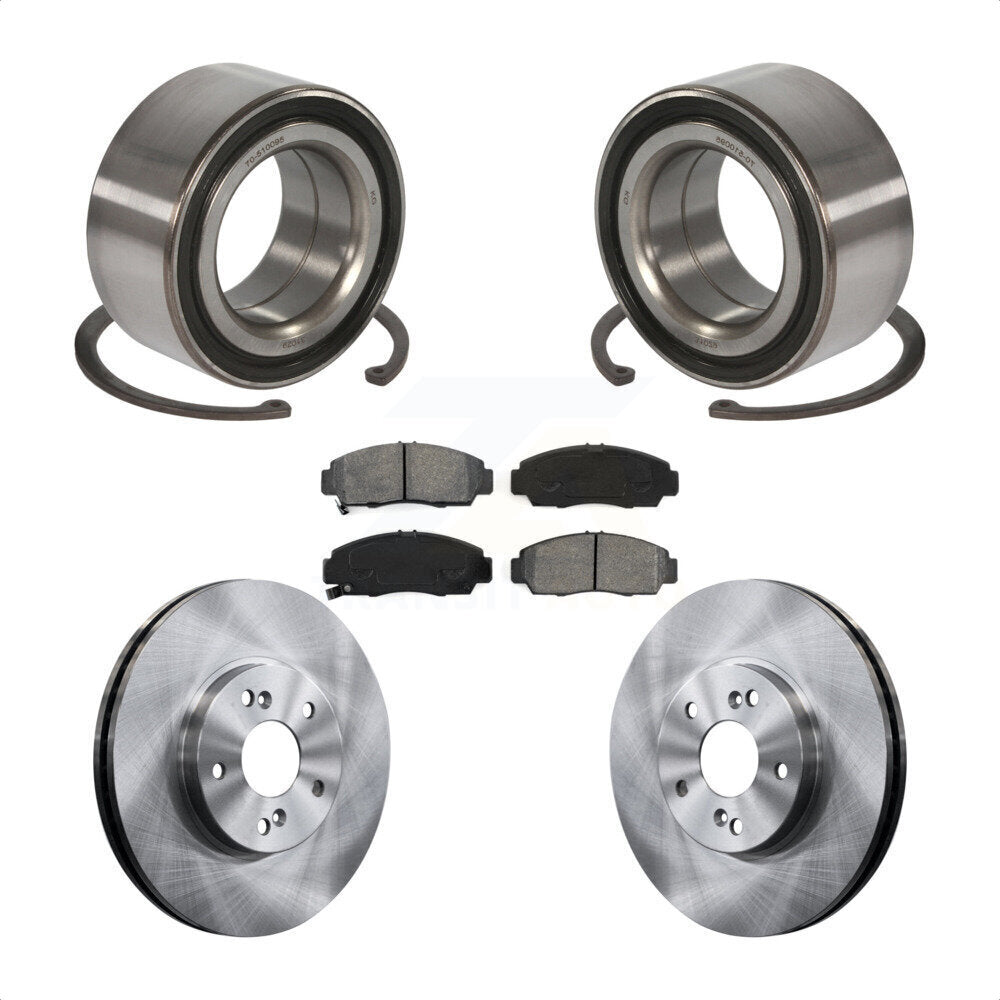 Wheel Bearing Disc Brake Rotors And Pads Front Kit For Honda Accord Acura TSX