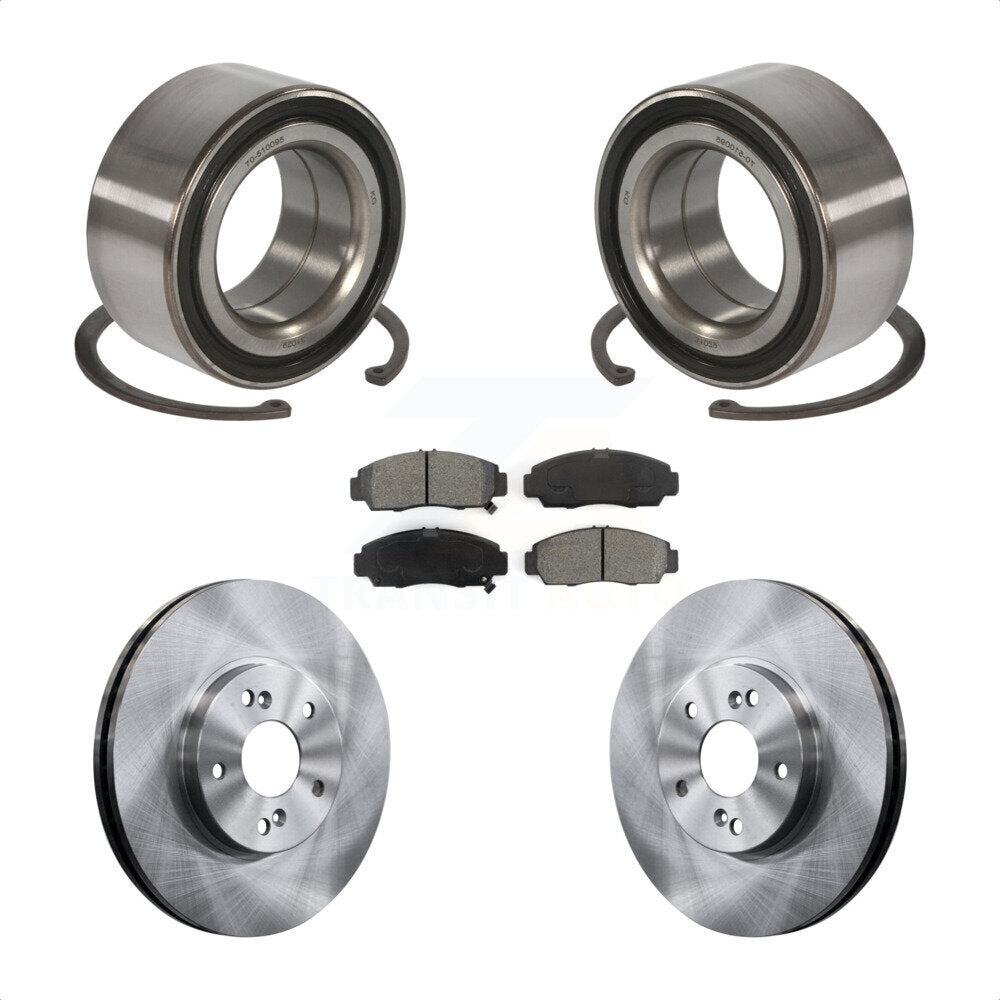 Wheel Bearing Disc Brake Rotors And Pads Front Kit For Honda Accord Acura TSX
