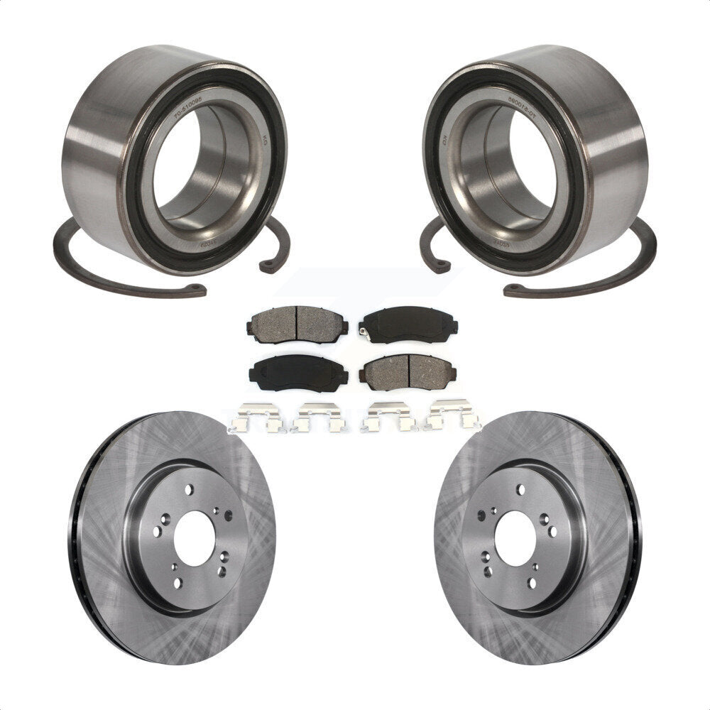 Wheel Bearing Disc Brake Rotors And Pads Front Kit For Honda Accord Crosstour