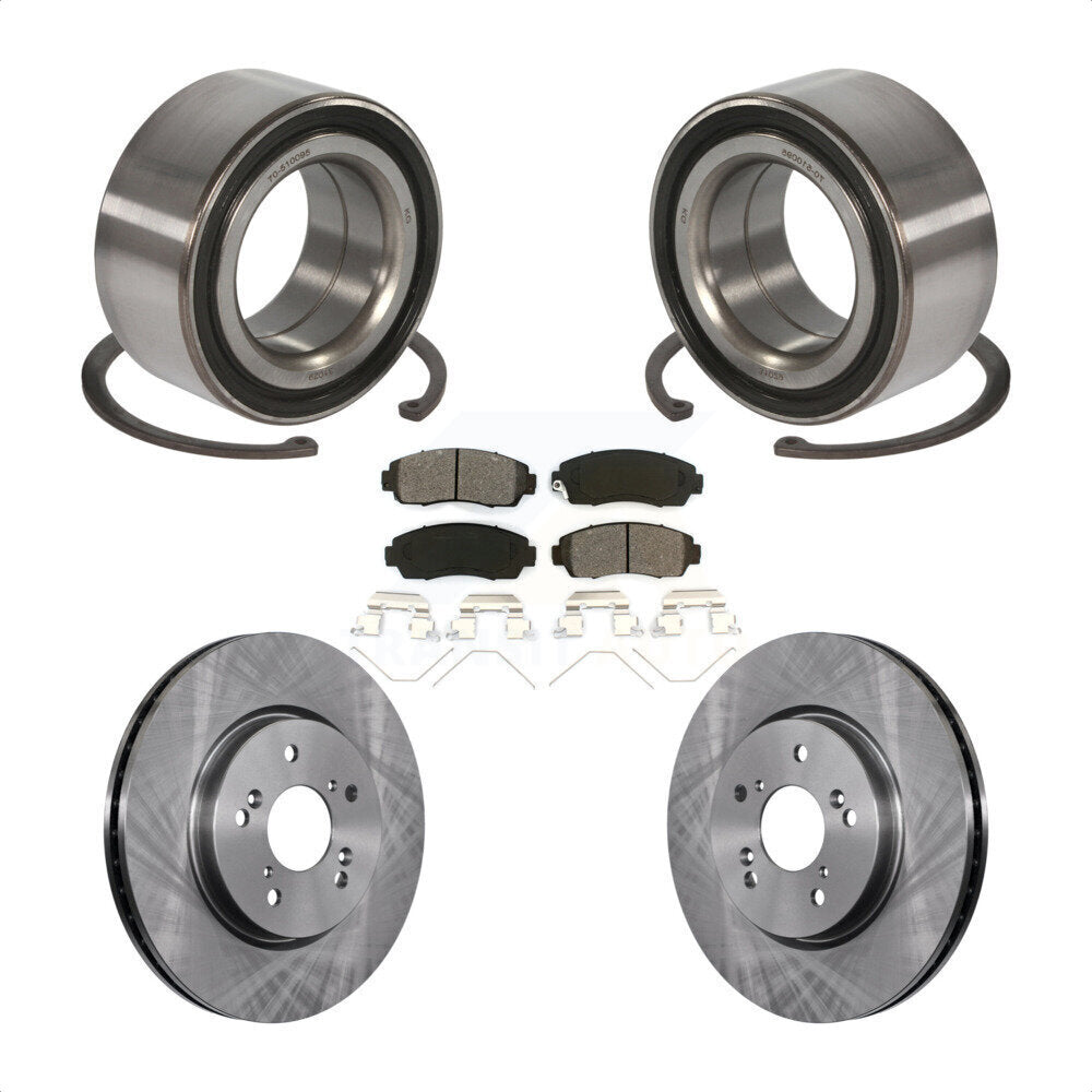 Wheel Bearing Disc Brake Rotors And Pads Front Kit For Honda Crosstour Accord