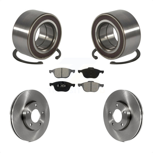 Wheel Bearing Disc Brake Rotor And Semi-Metallic Pad Front Kit For Mazda 3 Sport