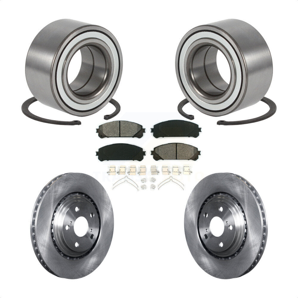 Wheel Bearing Brake Rotor Pad Front Kit For Toyota Highlander Sienna Lexus RX350