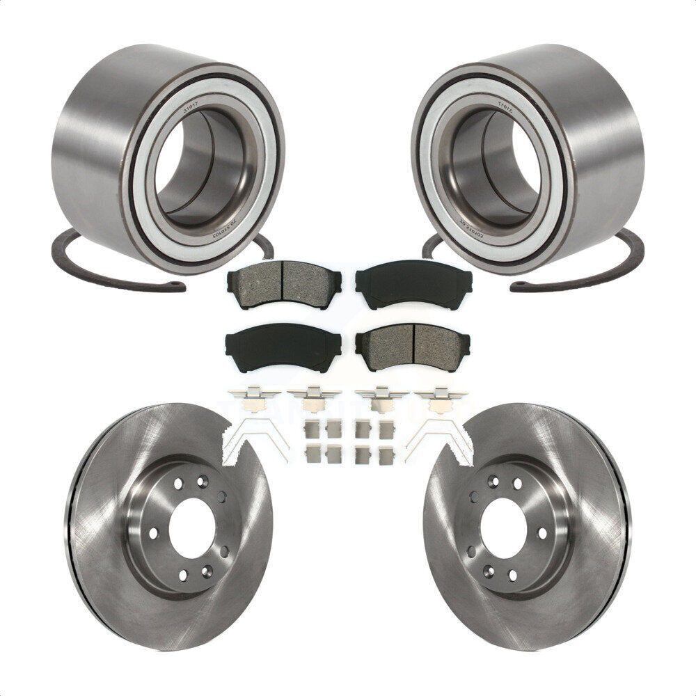 Wheel Bearing Disc Brake Rotors And Pads Front Kit For 2009-2013 Mazda 6 3.7L