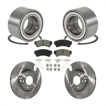 Wheel Bearing Disc Brake Rotors And Pads Front Kit For 2009-2013 Mazda 6 3.7L