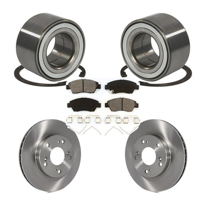 Wheel Bearing Disc Brake Rotors And Pads Front Kit For 2011-2015 Honda CR-Z
