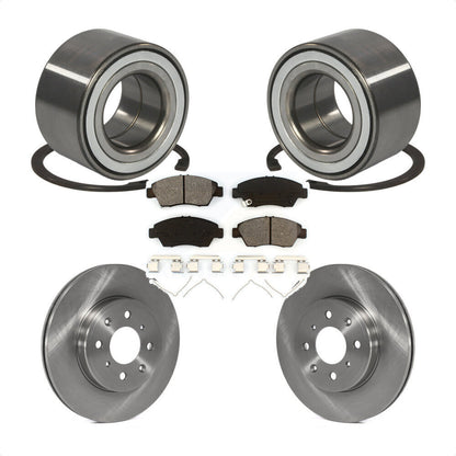 Wheel Bearing Disc Brake Rotors And Pads Front Kit For 2015-2020 Honda Fit