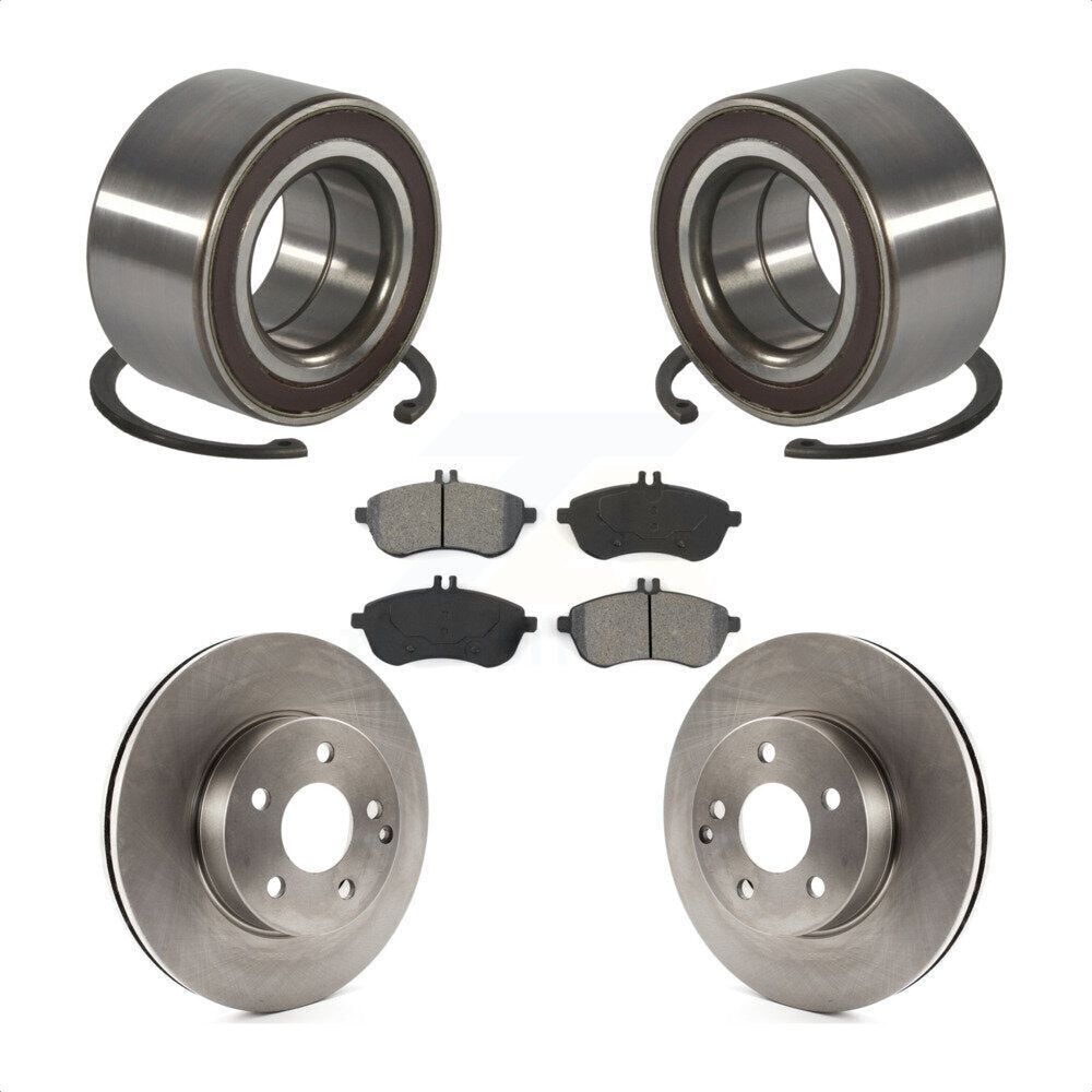 Wheel Bearing Disc Brake Rotors And Pads Front Kit For Mercedes-Benz C300