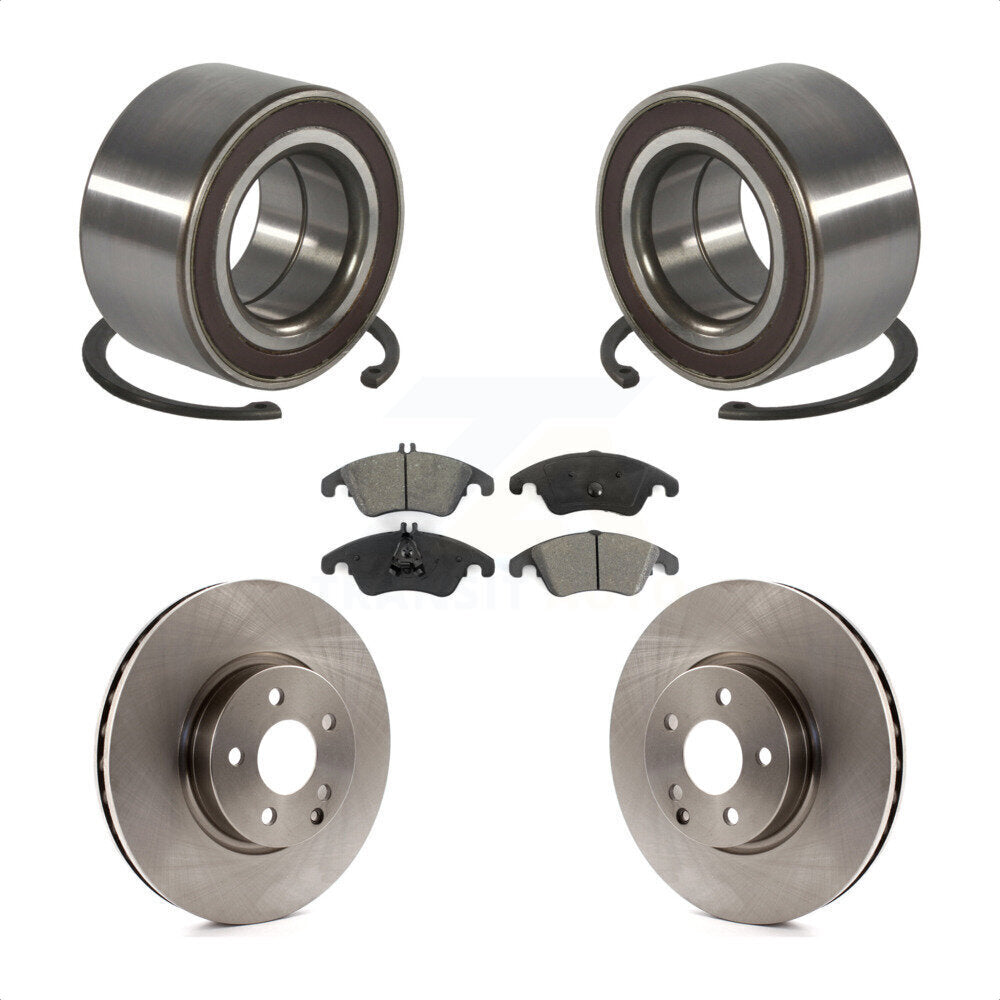 Wheel Bearing Brake Rotor & Pads Front Kit For Mercedes-Benz C300 E350 C350 E400