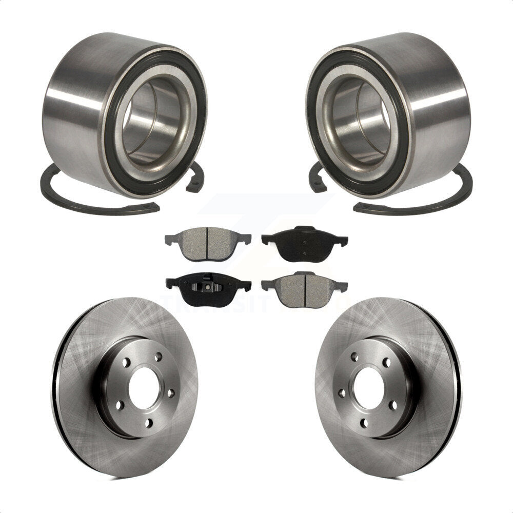 Wheel Bearing Disc Brake Rotors And Pads Front Kit For Ford Focus C-Max