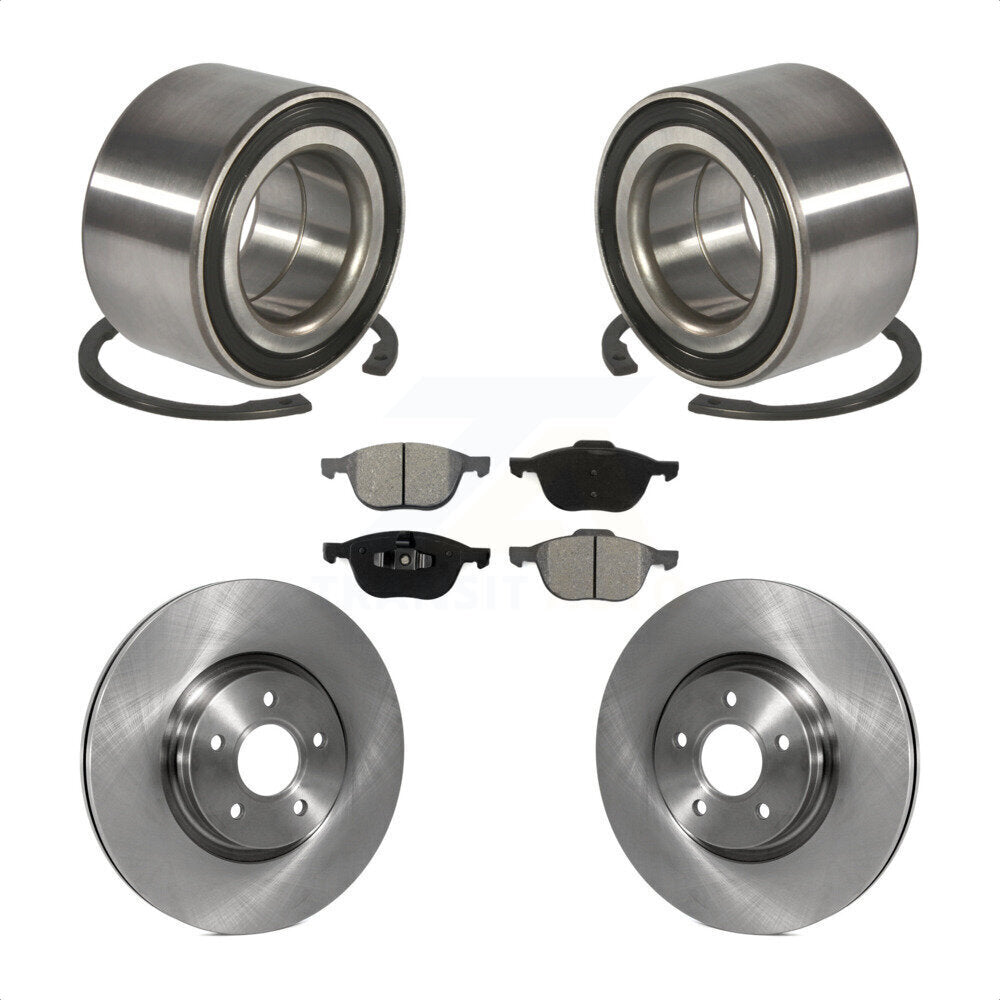 Wheel Bearing Disc Brake Rotors And Pads Front Kit For Ford Transit Connect