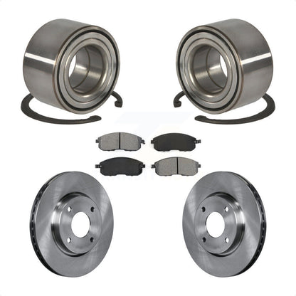 Wheel Bearing Disc Brake Rotor And Pad Front Kit For 2010-2011 Nissan Versa 1.8L